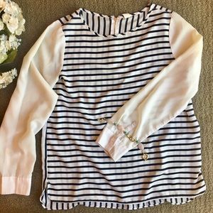 Sheer Stripped Blouse